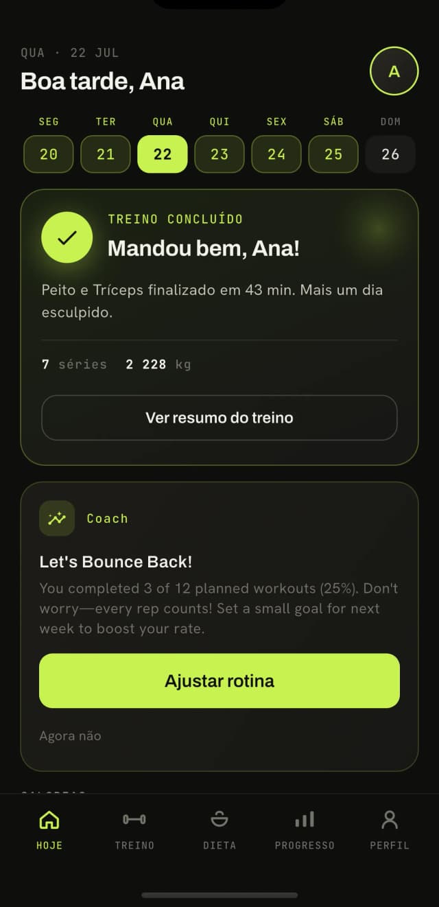 App Karven — resumo do dia